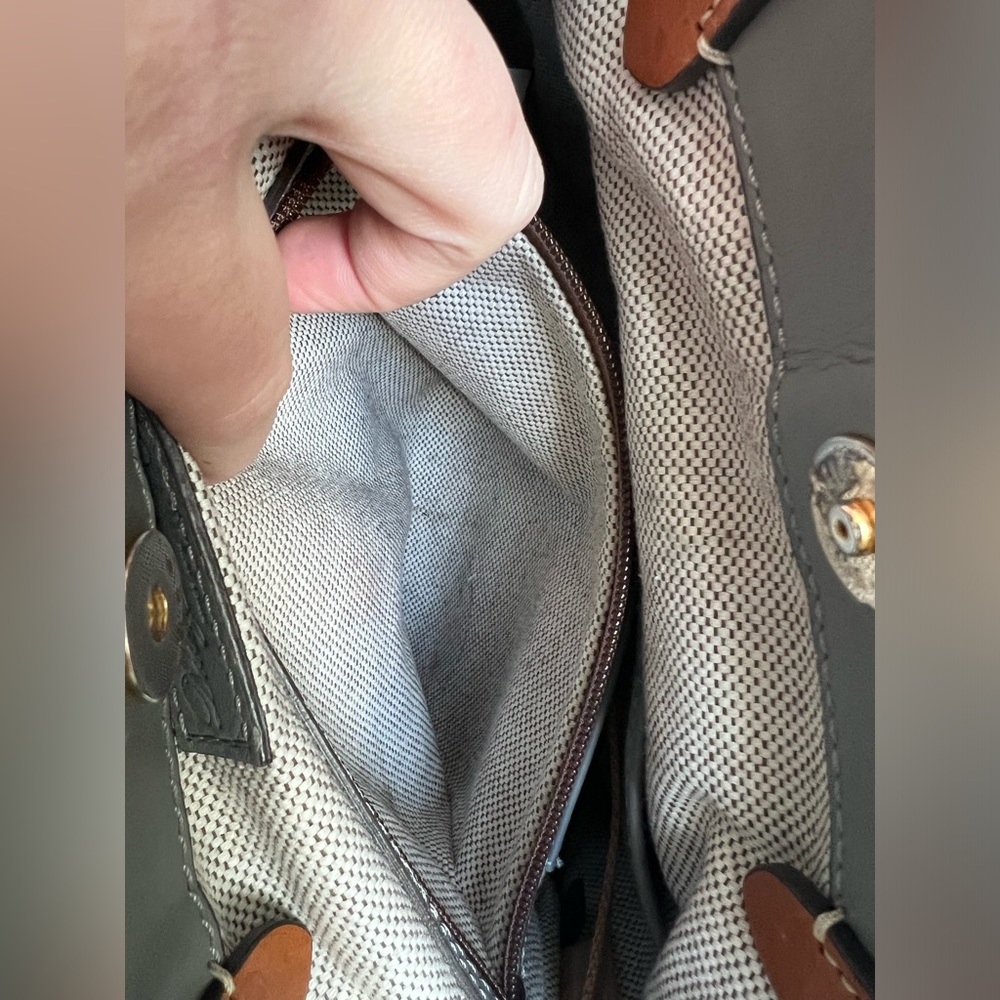Dooney & Bourke LRG City Dawson Barlow Smooth Leather Tote Shoulder Bag Satchel - Picture 6 of 7